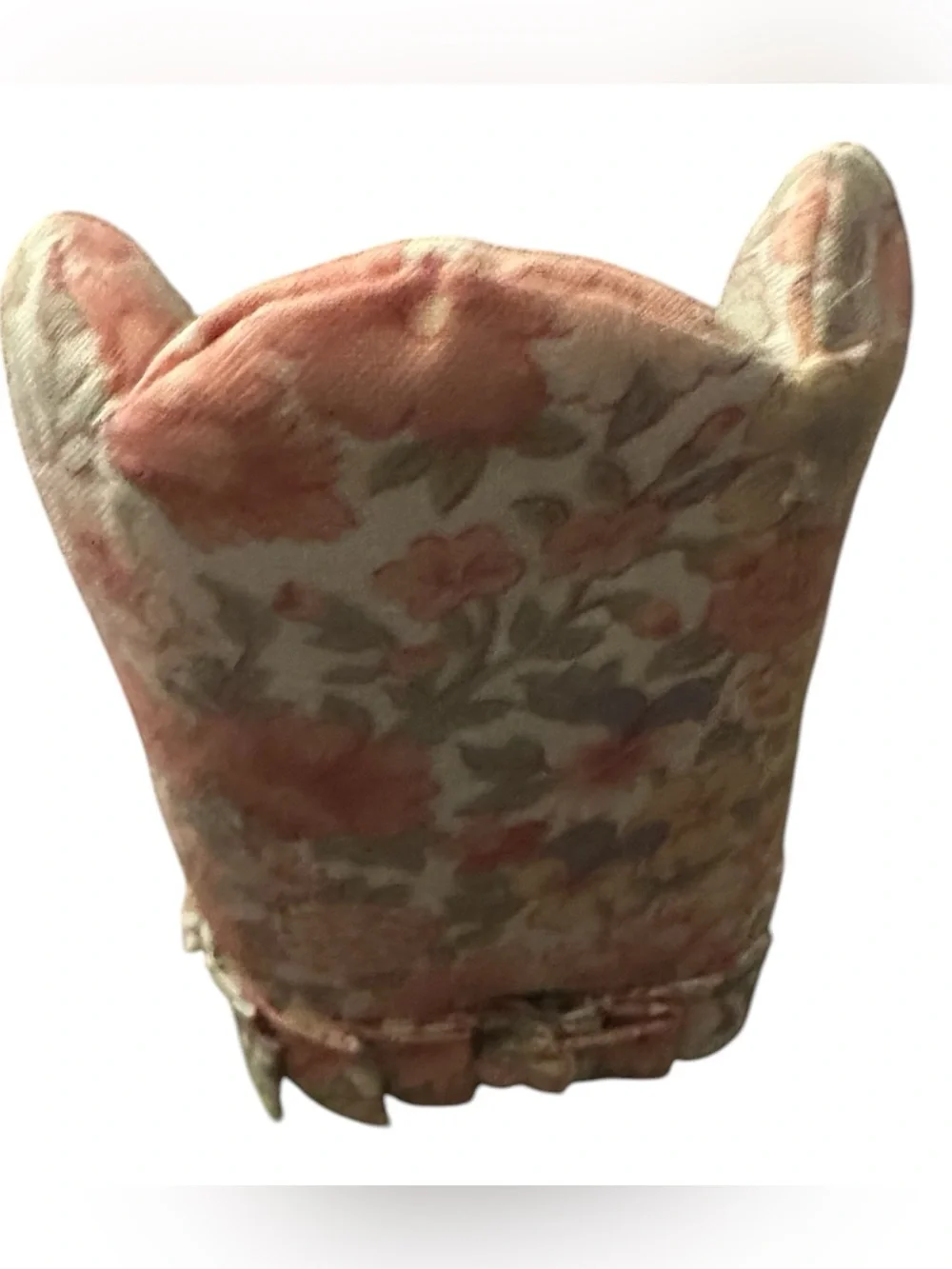 Vintage Dollhouse Wingback Chair Set Floral Upholstered Miniature Furniture